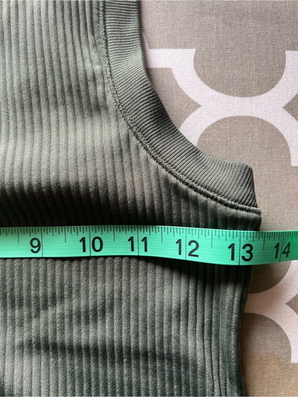 CALIA by Carrie Underwood Ribbed Tank Top in Sage - Picture 4 of 4
